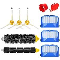 MTKD® Kit Cepillos Repuestos Compatible con iRobot Roomba Serie 600 - Kit de 10 Piezas Accesorios(Cepillos Lateral…